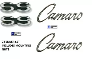 1968 Camaro Fender Emblem, 1968 CAMARO SS FENDER EMBLEM SET ( 4 EMBLEM SET) - Foto 1 di 3