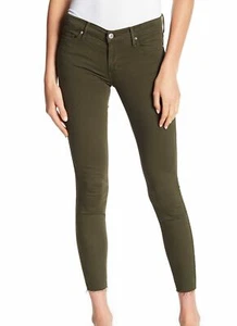 Black Orchid L77318 Women's Green Noah Raw Ankle Fray Skinny Jeans Size 27 - Picture 1 of 3