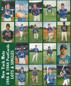 MLB New York Mets 1986 & 1988 PostCards - SINGLES & LOTS - Picture 1 of 19