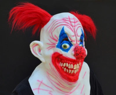 Scary Halloween Clown Mask Costume Party CRAZY CLOWN - Image 1 of 4