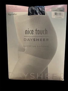 Vintage SEARS Nice Touch Day Sheer Control Top Pantyhose Black Size C USA - Picture 1 of 4