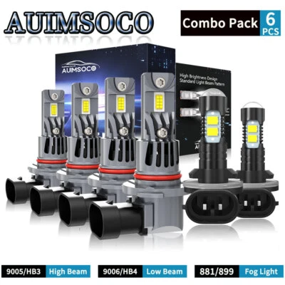 For 05-17 Freightliner Columbia LED Headlight Bulbs Super Bright 10000K 80000LM - Image 1 of 4