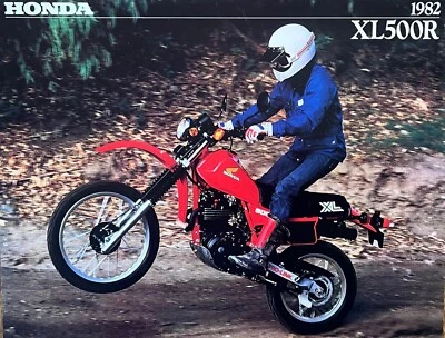 1982 Honda XL500R 4-страничная брошюра-литература продажи XL 500 - Изображение 1 из 3