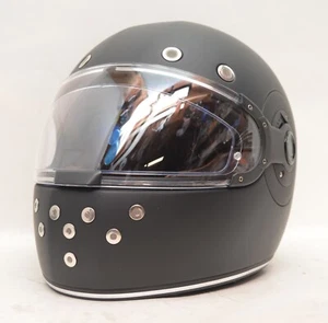 Daytona Retro R1-B-XS DOT Approved Matte Black Full Face Motorcycle Helmet - XS - Picture 1 of 12