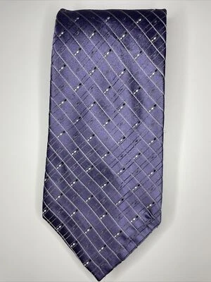 J. Ferrar Tie / Purple Geometric / 100% Silk / L-58in & W-3.75in - Image 1 of 4