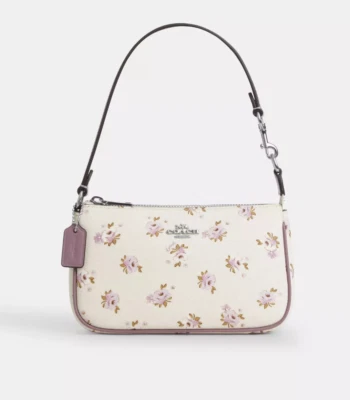 Coach Nolita 19 Chalkl Mu Floral P Signature Canvas Wristlet/Shoudler Bag- CAL24 - Image 1 of 4