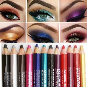Pencil with Sharpener Eye Shadow&Liner Pen Highlighter Pigment Matte Waterproof - Picture 1 of 18