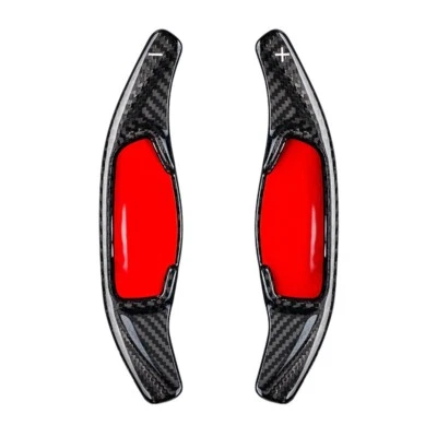 2x Real Carbon Fiber Steering Wheel Shift Paddle Extension For Kia Forte 2019-24 - Image 1 of 4