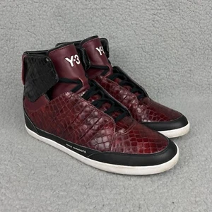 Y-3 Honja High Men 8.5 Shoes Bordeaux Red Black Snakeskin Adidas Y3 2011 Yohji 1 - Picture 1 of 12