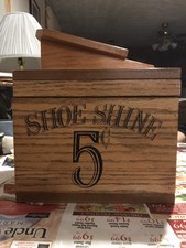 old wooden shoe shine box