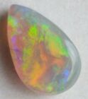 GEMMY ! Poire multicolore cristal foncé opale rouge 1,27 ct de Lightning Ridge !