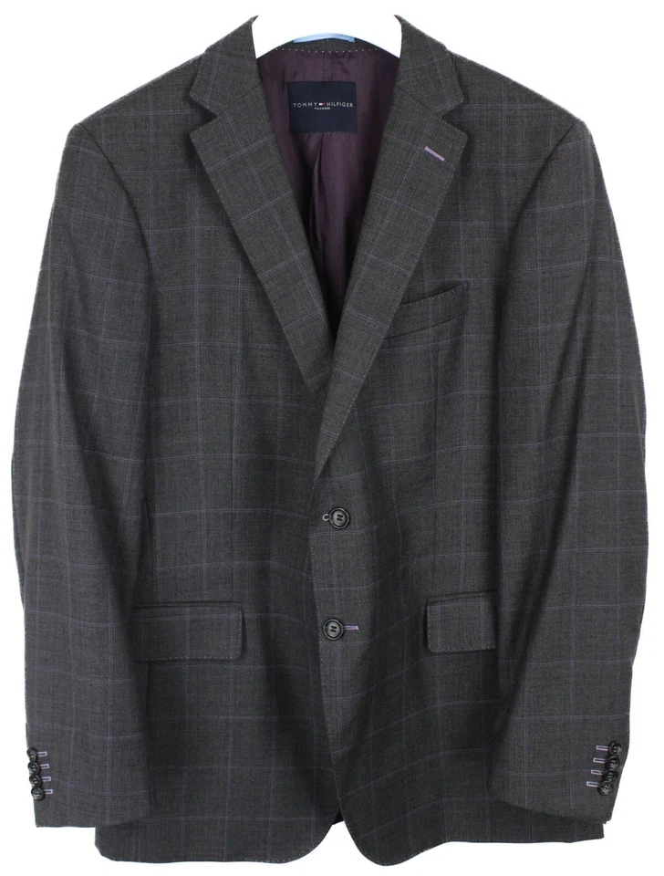 Tommy Hilfiger Tailored Kevin-Brooks Blazer Men (EU) 50 Wool Checked Notch - Image 1 of 4