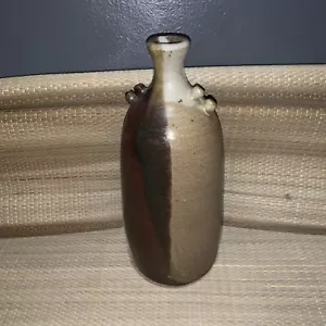 Schöne Keramikvase erdige Töne Sandstein glasiert 10" 1219 - Bild 1 von 6