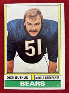 Dick Butkus 1974 Topps Football Card #230 Chicago Bears HOF OTTIME CONDIZIONI - Foto 1 di 16