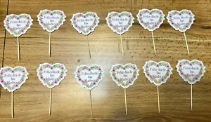 Feliz Día De Las Madres Mothers Day Celebration Party Cupcake Toppers - Picture 1 of 5