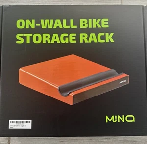 MINQ Orange Wall Mount Bike Storage Rack with Open Shelf - Indoor Bicycle She... - Picture 1 of 8