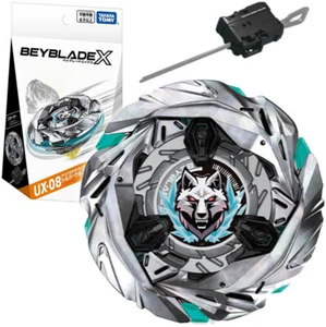 Takara Tomy Silver Wolf 3-80FB Burst Beyblade X Starter Launcher UX-08 Oficjalny - Zdjęcie 1 z 7
