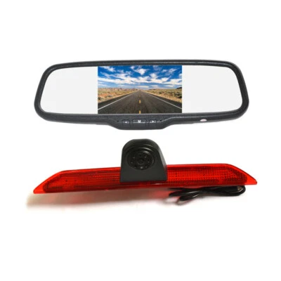 Rear View Reverse Backup Camera + Mirror Monitor for Ford Transit 150 250 350 - Image 1 of 4