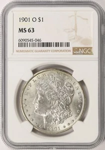1901-O $1 Morgan Silver Dollar NGC MS63 - Picture 1 of 4