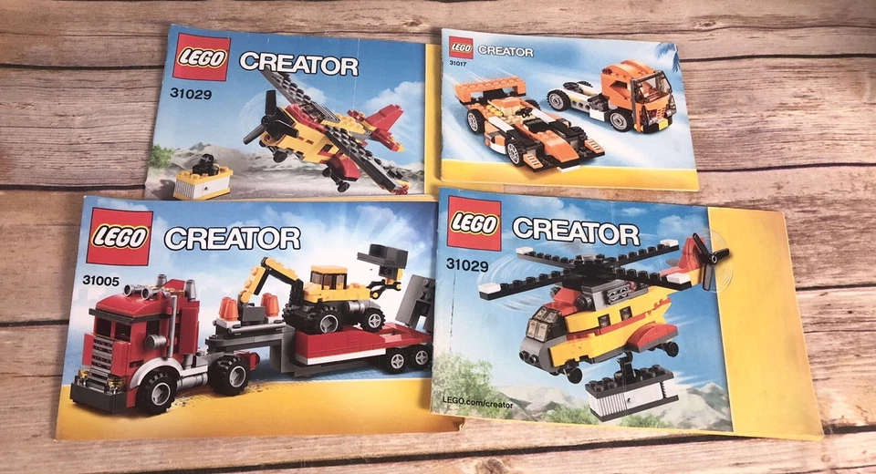 Lot Of 4 Lego INSTRUCTION BOOKS ONLY 31005, 31017 & 2x 31029  Plane & Helicopter - Image 1 of 4