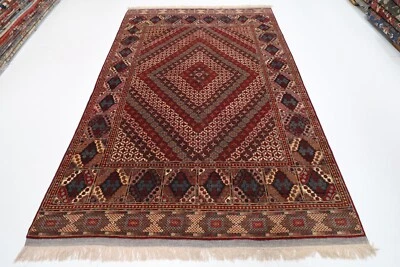 7 x 10 ft Fine Kabuli Silk Afghan Hand Knotted Area Bedroom living Room Rug - Image 1 of 4