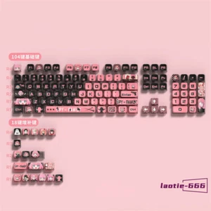 Spy Family Anya Forger Keycaps MSA Height PBT 122 Keys for Cherry MX Keyboard - Picture 1 of 10