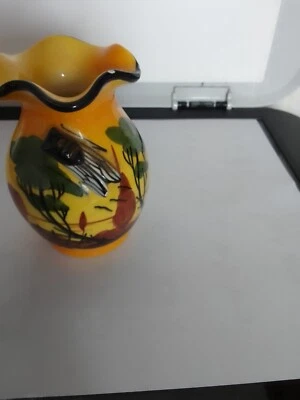 petit vase Vallauris avec une cigale signé ferlay  - Photo 1/4