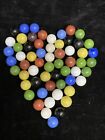 Lot of 60 Antique Vintage Solid Color Marble marbles Estate collection A1