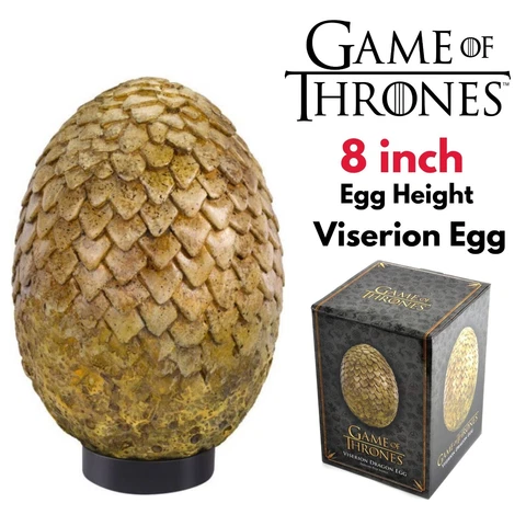 Game of Thrones Viserion Dragon Egg Authentic Prop Replica Movie TV Shows Decor Cover