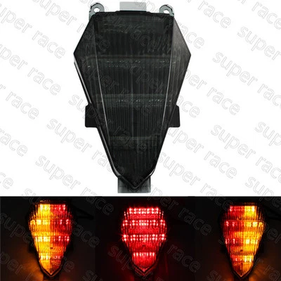 LED Brake Turn Signal Led Rear Tail Light For Yamaha YZF R6 2008-2016 Smoke Foto 1 de 4
