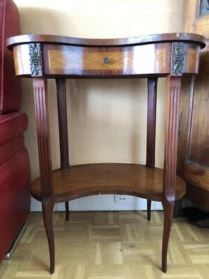 Table Haricot Rognon En Bois Marqueterie Avec Petit Défauts - Photo 1/4