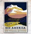America Art Vintage Travel Poster Print 12X16 Rare Hot New A593