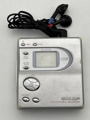 Sharp MD-MT190 Minidisc Recorder Player MD portable vintage Retro Walkman - Bild 1 von 4