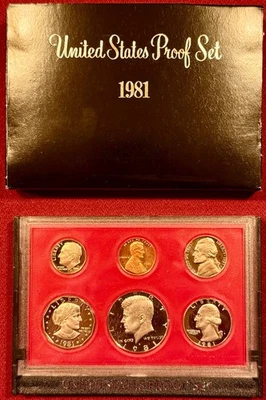1981 S PROOF Set in Original Box US Mint (6 Coin Set) - Image 1 of 2