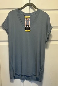 Banana Republic Damen Roll Flügelärmel V-Ausschnitt Bluse/Top Blau S Neu mit Etikett - Bild 1 von 3