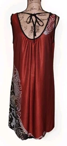 NWT Lily by Firmiana -  Rust Abstract Print Sleeveless Mini Dress - Size Large - Picture 1 of 3