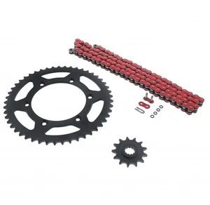 2001-2007 fits Suzuki DR-Z250 Red O Ring Chain & Sprocket Black 13/49 520-112L - Picture 1 of 4