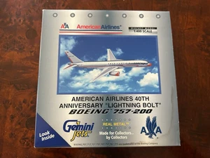GEMINI JETS AMERICAN AIRLINES 40TH ANNIVERSARY LIGHTNING BOLT 757-200 GJAAL049 - Picture 1 of 12