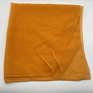 Vintage Square Scarf Sheer Orange Chiffon Pumpkin Halloween Costume 27x27” - Picture 1 of 7