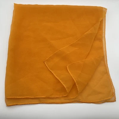 "Bufanda cuadrada vintage naranja transparente chifón calabaza disfraz de Halloween 27x27""" Foto 1 de 4