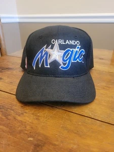 Gorra gorra bordada vintage Orlando Magic Sports Specialties Script Snapback años 90 - Imagen 1 de 9