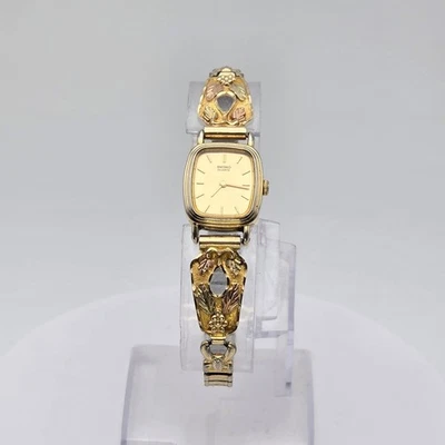 Vintage SEIKO Watch STAMPER Signed 10k Black Hills Gold Women's 10K Yellow Gold - Image 1 of 4