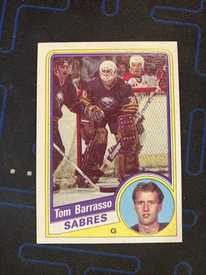 1984-85 Topps #14 Tom Barrasso Rookie Card NHL Sabres Penguins HOF RC - Image 1 of 2