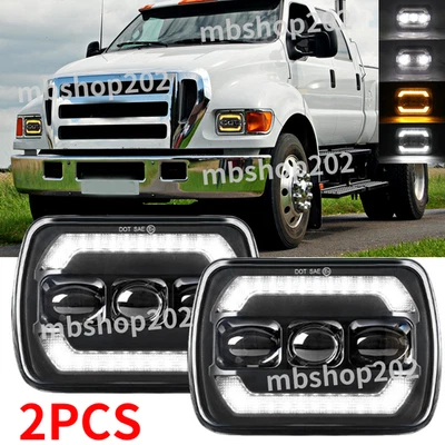Faros LED 2x6" aptos para camioneta Ford Super Duty F350 F450 F550 F650 F750 Foto 1 de 4