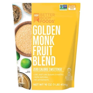 Golden Monk Fruit Sweetener Blend - Sugar Substitute, Zero Calorie, Keto Diet... - Picture 1 of 6