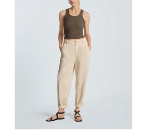Everlane The Relaxed Chino Hose Größe 14 Tencel Creme Tapered Butterweich - Bild 1 von 17