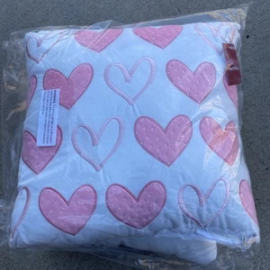 2 Red & Pink CVS Hearts Valentines Day Accent Pillow NWT - Picture 1 of 5