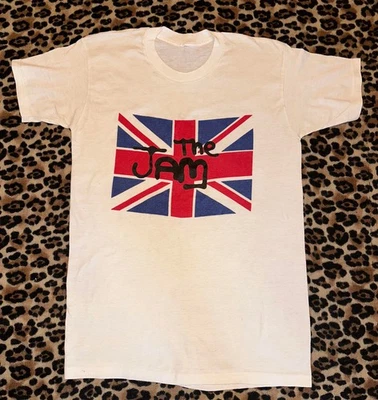 Vintage 1970s/1980s THE JAM Spray Paint Logo Union Jack T Shirt Single Stitch - Image 1 of 4