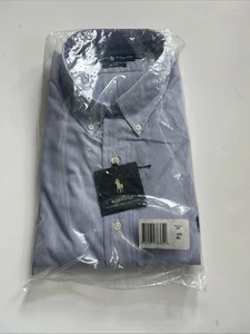 Camisa Polo Ralph Lauren De Colección Para Hombres Blake Azul Blanco Rayas Talla XL NUEVA CON ETIQUETAS - Imagen 1 de 7