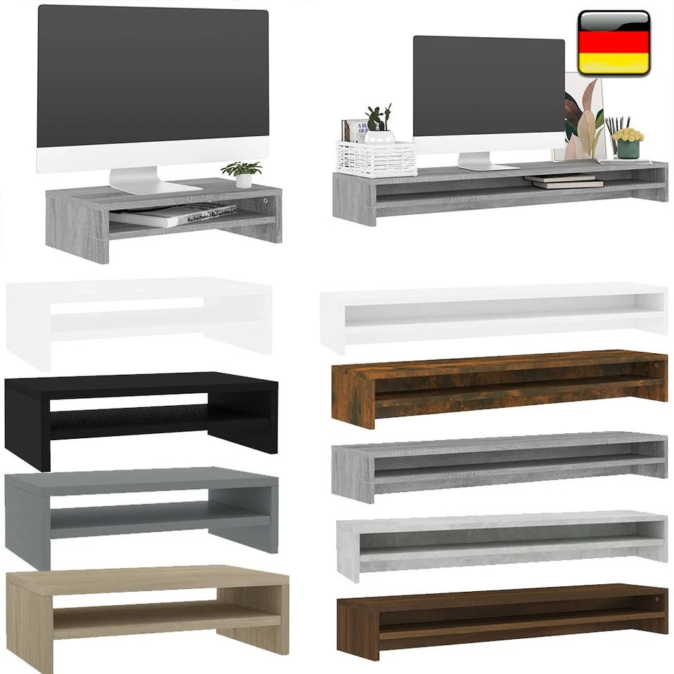 Monitorständer Schreibtischaufsatz Monitorerhöhung Bildschirm Holz PC-Ständer - Bild 1 von 1